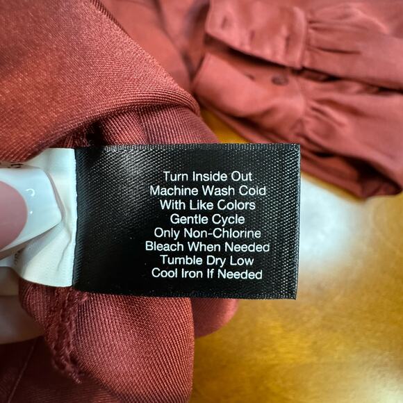 Lane Bryant Wine Colored Scoop Neck Long Sleeve Blouse Size 14 NWT - Picture 12 of 13